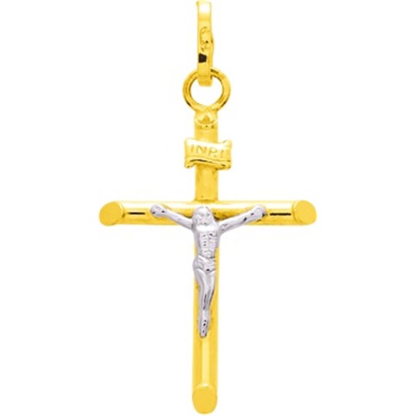 Pendentif Christ Or 375 bicolore