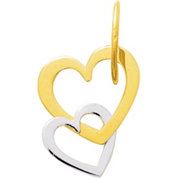 Pendentif Or Jaune et Blanc Or 375