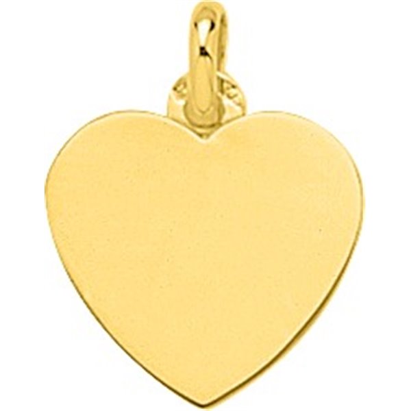 Pendentif plaque coeur Or Jaune 750