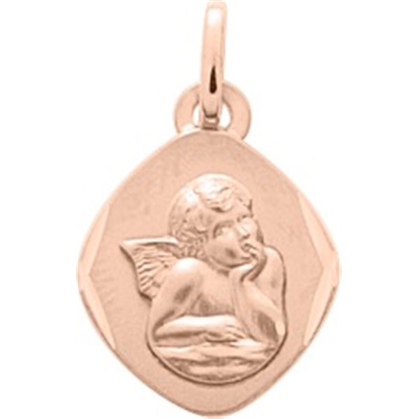 Médaille ange Or Rose 375