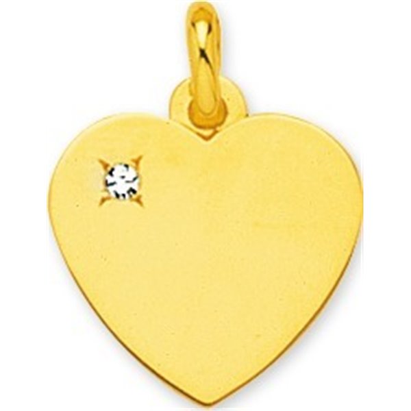 Pendentif oxyde(s) de zirconium Or Jaune 375