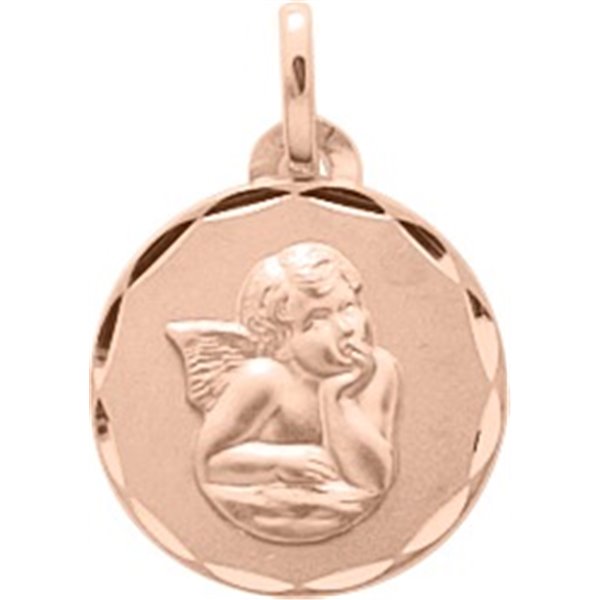 Médaille ange Or Rose 375