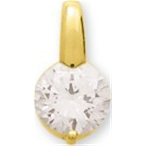 Pendentif oxyde(s) de zirconium Or Jaune 375