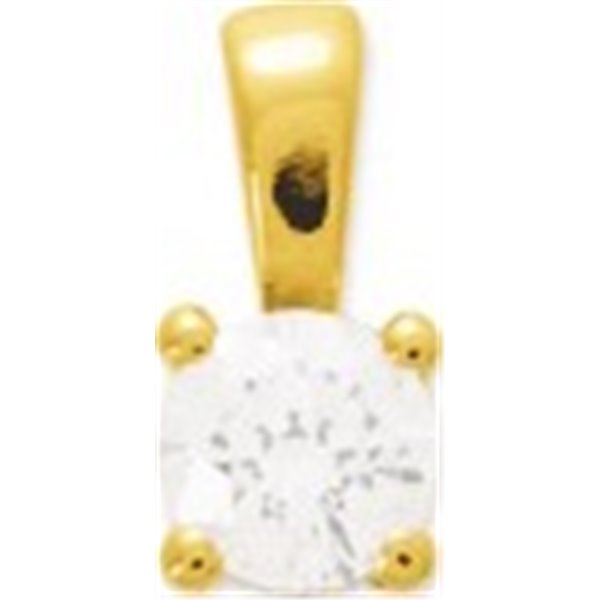 Pendentif oxyde(s) de zirconium Or Jaune 375