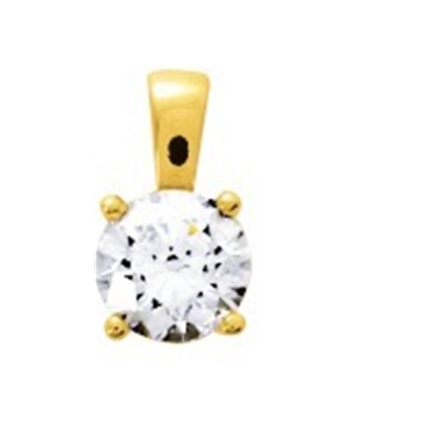 Pendentif oxyde(s) de zirconium Or Jaune 375