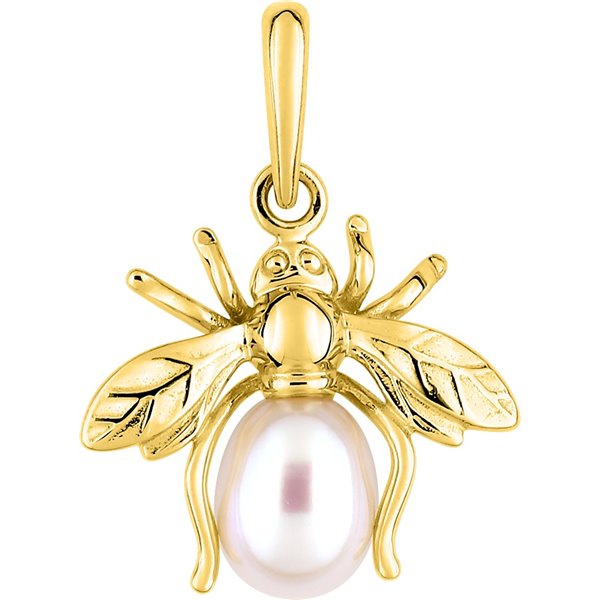 Pendentif perle de culture d'eau douce Or Jaune 375