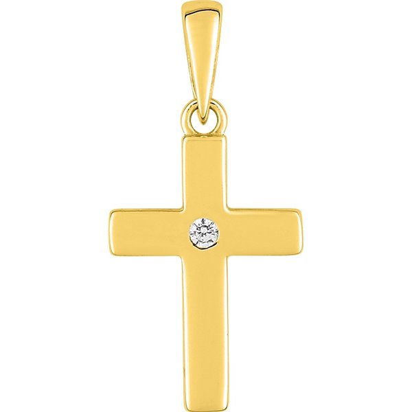 Pendentif oxyde(s) de zirconium Or Jaune 375