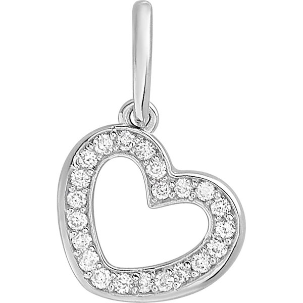 Pendentif diamant 0.08ct Or Blanc 750