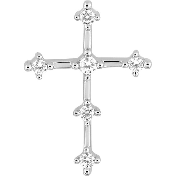 Pendentif diamant 0.10ct Or Blanc 750