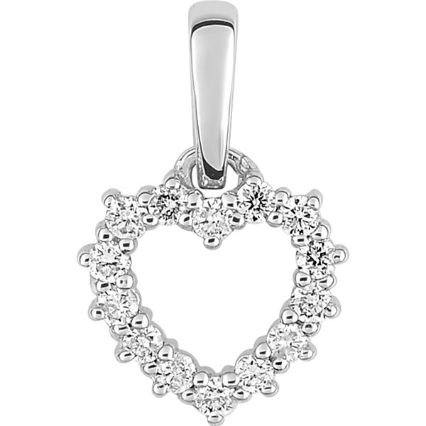 Pendentif diamant 0.14ct Or Blanc 750