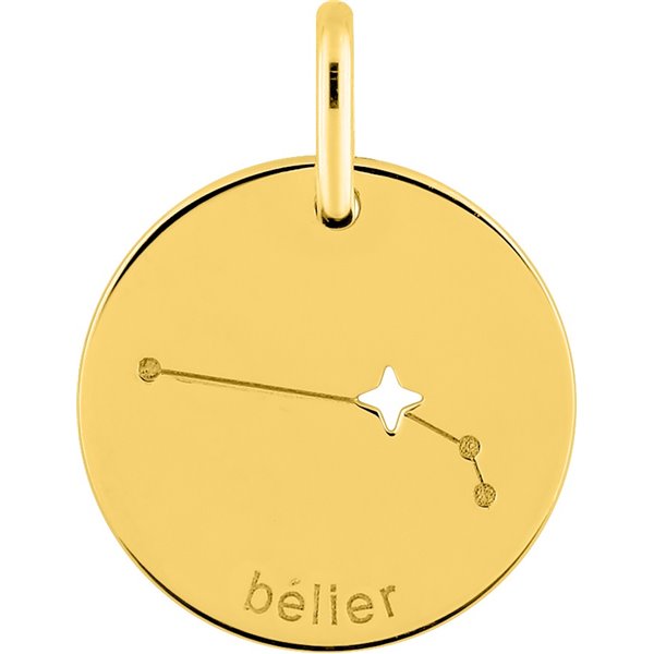 Pendentif zodiaque Bélier Or Jaune 750