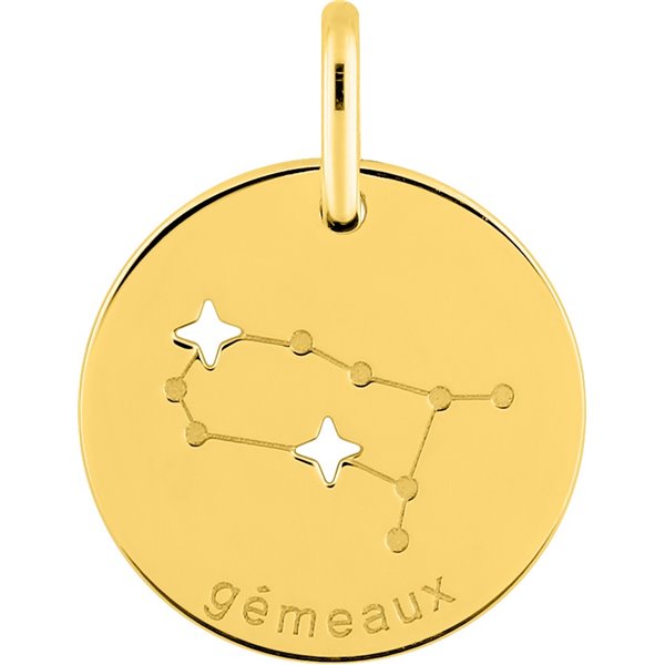 Pendentif zodiaque Gémeaux Or Jaune 750