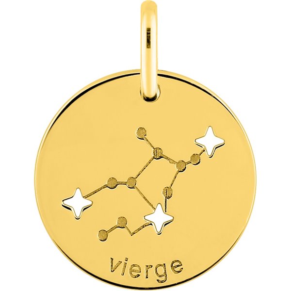 Pendentif zodiaque Vierge Or Jaune 750