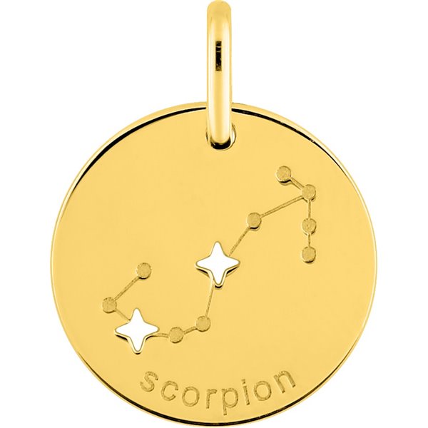 Pendentif zodiaque Scorpion Or Jaune 750