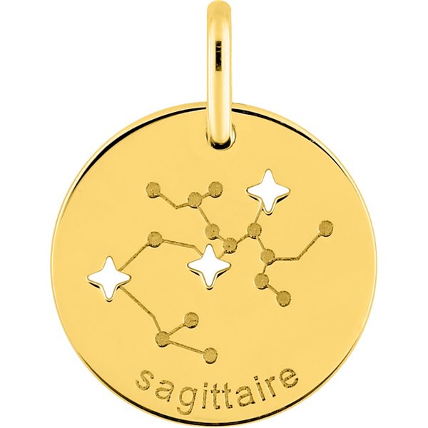 Pendentif zodiaque Sagittaire Or Jaune 750