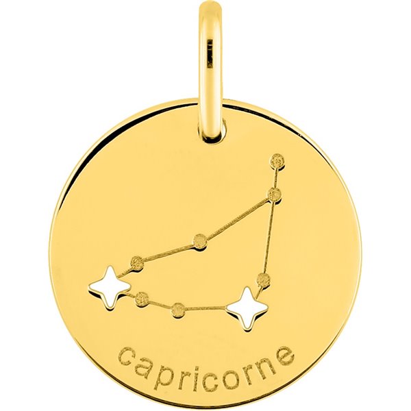 Pendentif zodiaque Capricorne Or Jaune 750