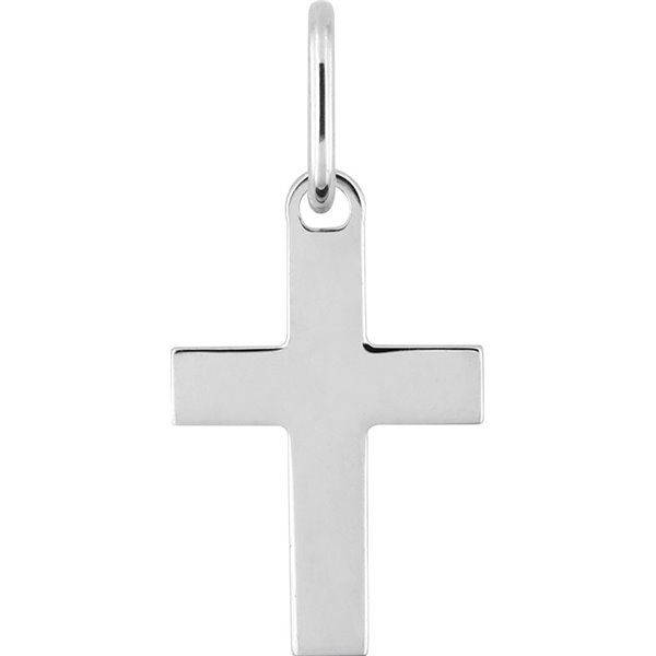 Pendentif croix Or Blanc 750