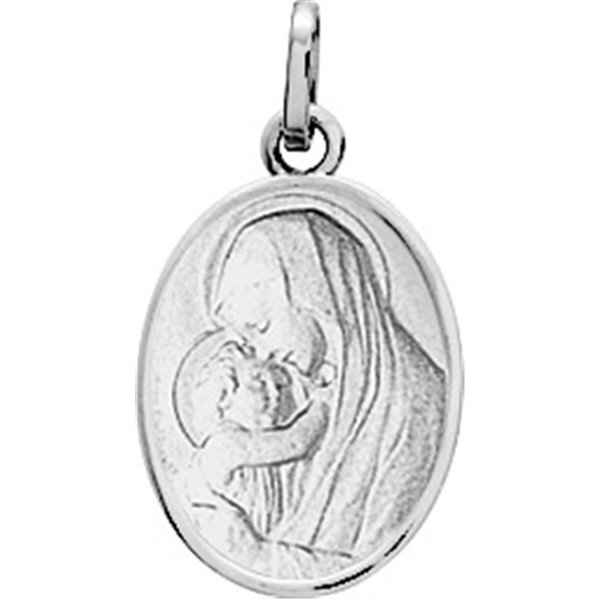 Médaille vierge Or Blanc 750