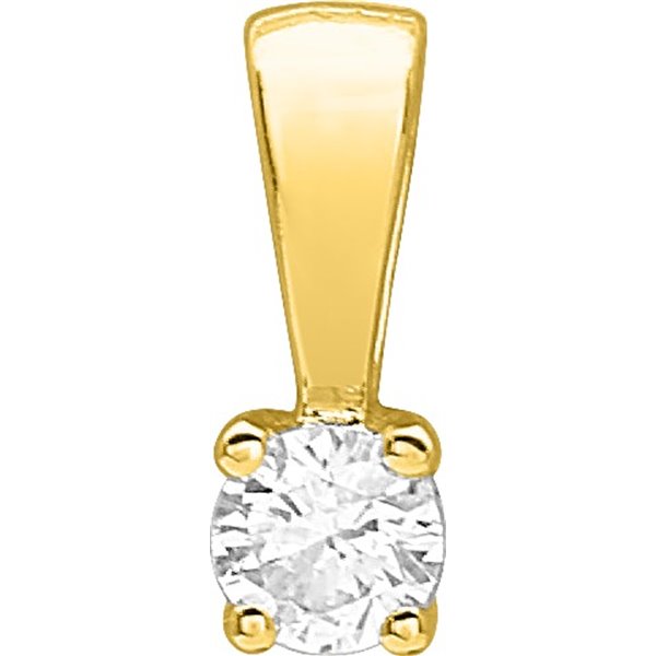 Pendentif diamant 0.08ct Or Jaune 750