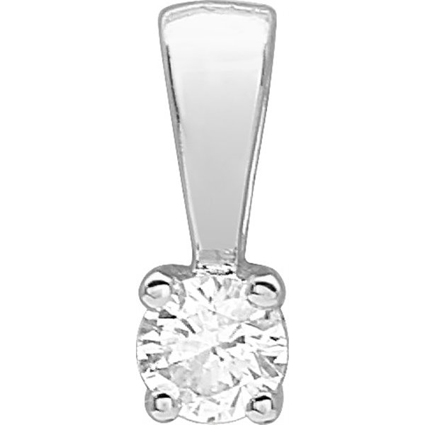 Pendentif diamant 0.08ct Or Blanc 750