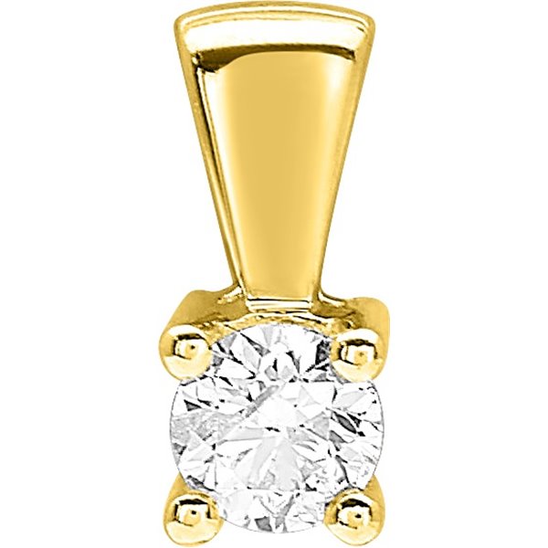 Pendentif diamant 0.18ct Or Jaune 750