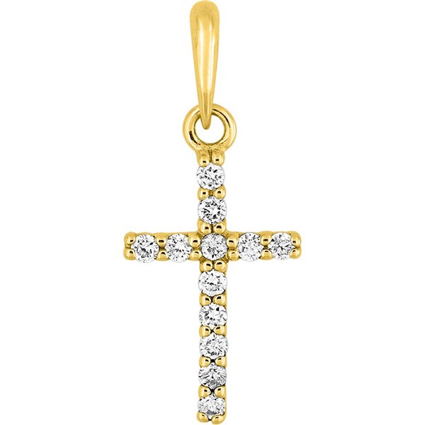 Pendentif diamant 0.11ct Or Jaune 750