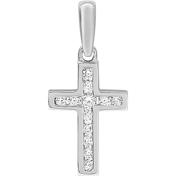 Pendentif diamant 0.10ct Or Blanc 750