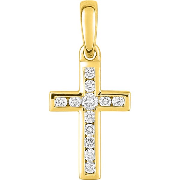 Pendentif diamant 0.11 ct Or Jaune 750