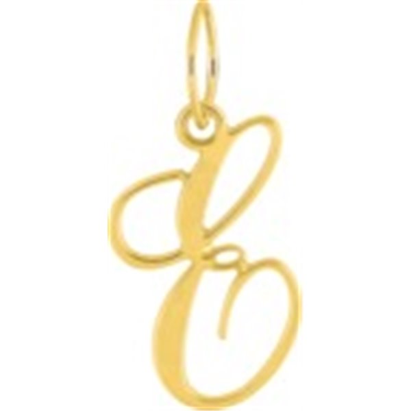 Pendentif lettre E Or Jaune 750