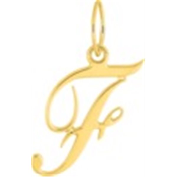 Pendentif lettre F Or Jaune 750