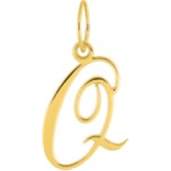 Pendentif lettre Q Or Jaune 750