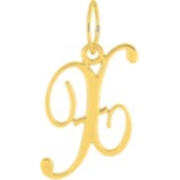 Pendentif lettre X Or Jaune 750