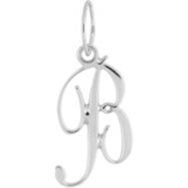 Pendentif lettre B Or Blanc 750