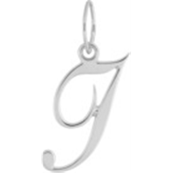 Pendentif lettre I Or Blanc 750