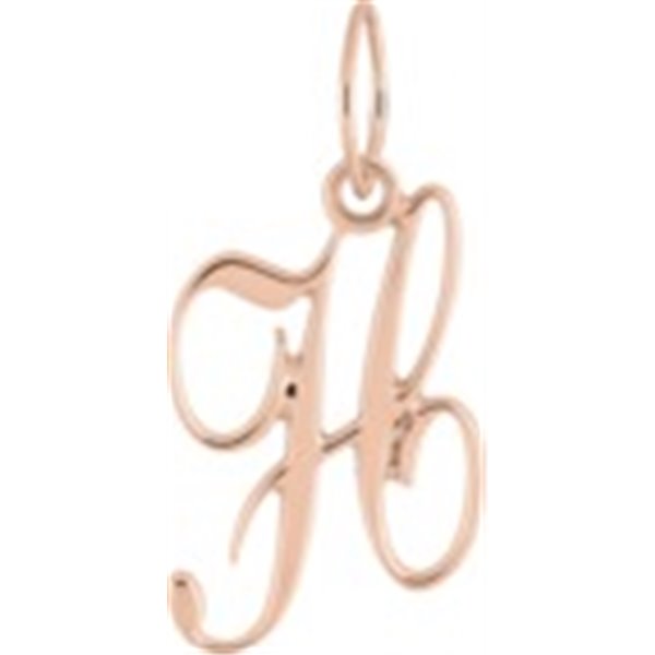 Pendentif Lettre H Or Rose 750 millièmes