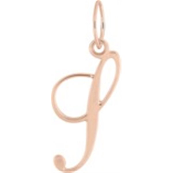 Pendentif Lettre S Or Rose 750 millièmes