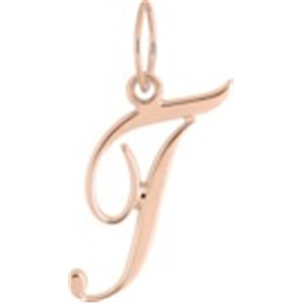 Pendentif Lettre T Or Rose 750 millièmes