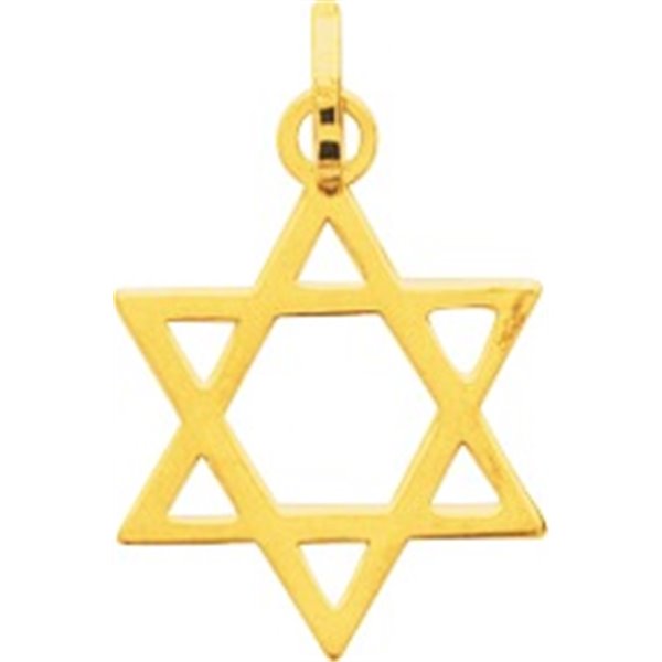 Pendentif Etoile de David Or Jaune 750