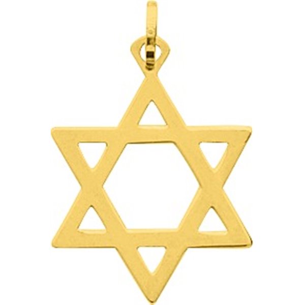 Pendentif Etoile de David GM Or Jaune 750