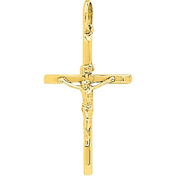 Pendentif croix Christ Or Jaune 750