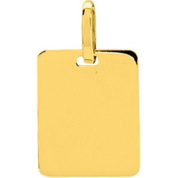 Plaque rectangle GM Or Jaune 750