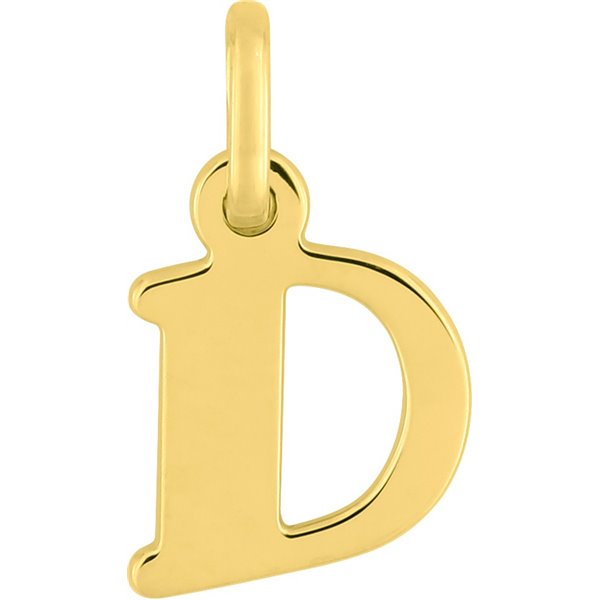 Pendentif lettre D Or Jaune 750