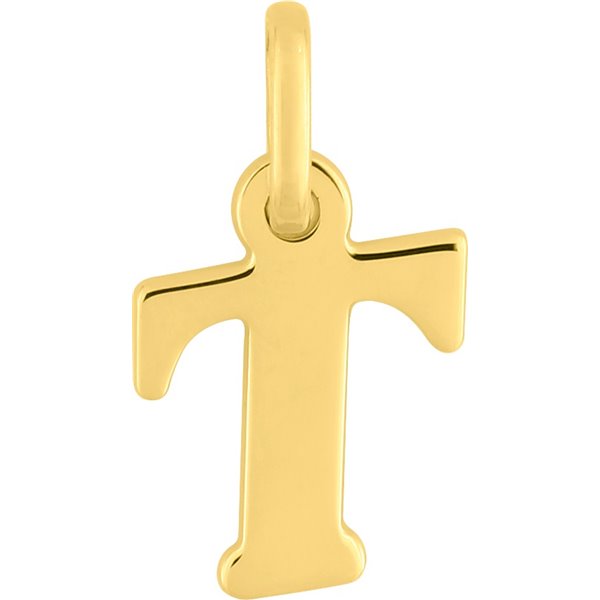 Pendentif lettre T Or Jaune 750