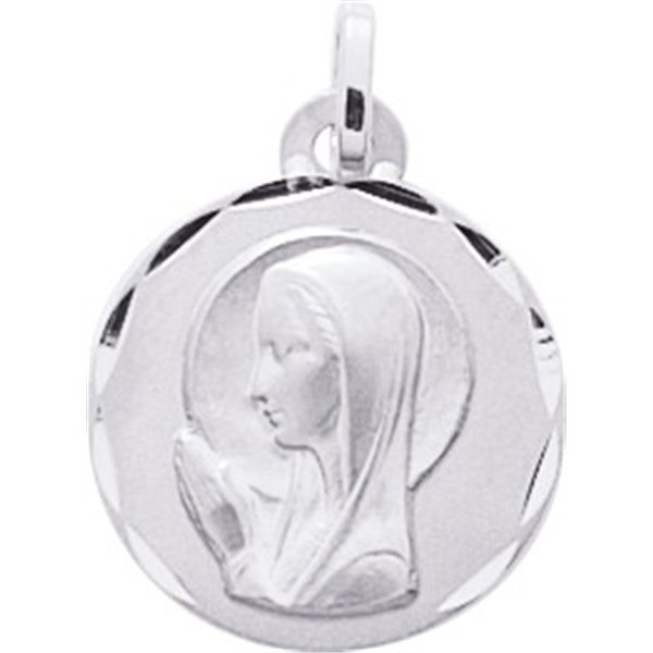 Médaille vierge Or Blanc 750