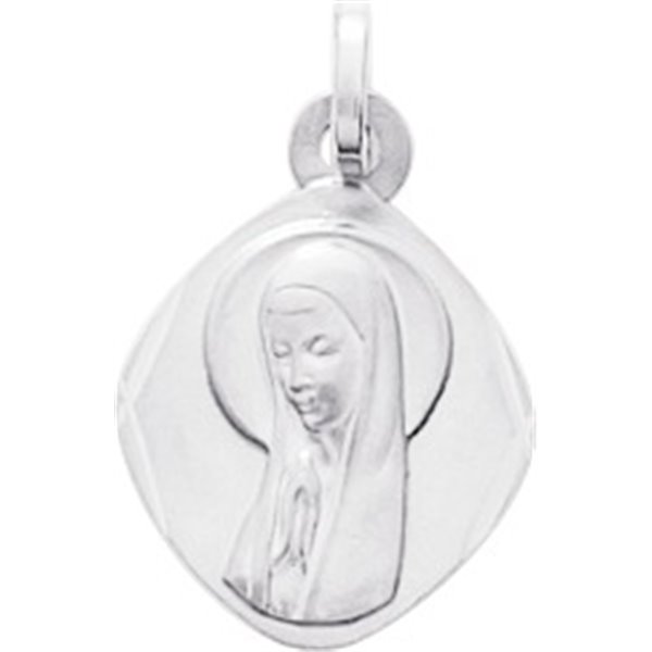 Médaille vierge Or Blanc 750