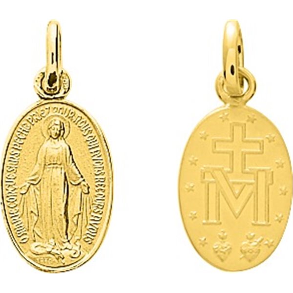 Médaille vierge miraculeuse Or Jaune 750