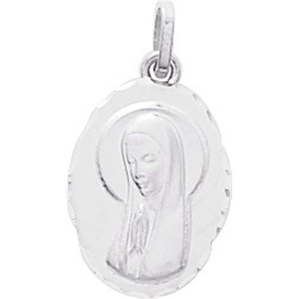 Medaille vierge Or Blanc 750