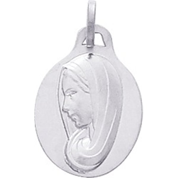 Médaille vierge Or Blanc 750