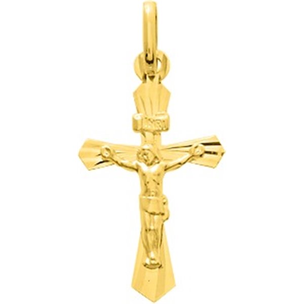 Pendentif croix Christ Or Jaune 750